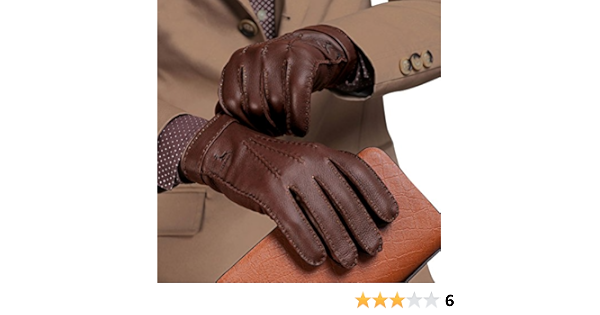 Amazon テンジン Tianshen グローブ メンズ レザー 本革 シカ革 手袋 防寒 秋冬 マルーン L Mg111 手袋 通販