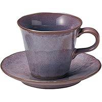 美濃焼 カップ&ソーサー あずき W30128
