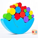 お月さまバランス　 バランスパズル　バランストイ　木製パズル　木のおもちゃ　子供　知育玩具　立体パズル　積み木　パズル ブロック