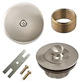 リフトとTurnツイストBathtub Drain変換キットアセンブリ、すべての真鍮Construction シルバー WP5160