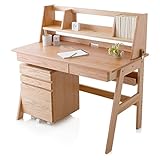 学習机 3点セット 天然木 タップ収納 チェスト 上棚付き 学習デスク キッズデスク ナチュラル