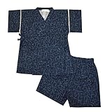 甚平 ロンパース 和柄 縫製も全て日本国内で行っております J-71613 (110cm, ネイビー)