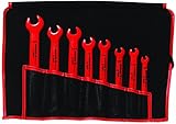 KNIPEX 98 99 13 S4 8 Piece 1,000V Sae Insulated Open End Wrench Set [並行輸入品]