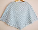 Poncho(ぽんちょ)　日本製　国産　授乳ケープ　リップル生地 (水色)