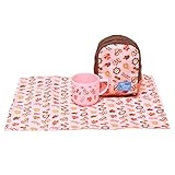 テブランド・ランチポッケ/ブラウン・オレンジプリント