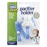 Baby Buddy ベビー バディ ホワイトベア マルチクリップ シングル おしゃぶりホルダー ブルー