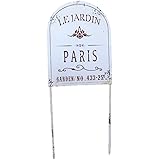 ガーデン アイアンピック ホワイト PARIS ガーデニング 雑貨 アンティーク風 庭 花壇