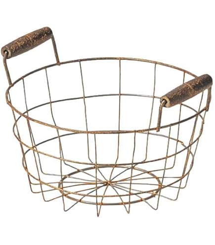Amazon.co.jp: ちどり産業 ワイヤーバスケット アンティーク丸型20cm