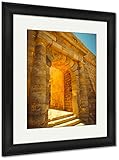 Ashleyフレームプリントゲートin Fortress Spinalongaクレタ島ギリシャ、壁アートホーム装飾、ag6395635 40x34 Black Frame 6395635-AFPP1-