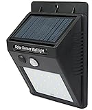 Juzihao 20 LED Solar Light, Wireless Waterproof Security Lighting Outdoor Motion Sensor Lighting LED