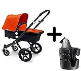 Bugaboo Cameleon3 Complete Stroller 2015, Orange/Black + Bugaboo Cup Holder by Bugaboo [並行輸入品]