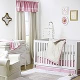 Gold and Pink Chevron and Dots 4 Piece Baby Crib Bedding Set by The Peanut Shell by The Peanut Shell