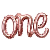 regalo one バルーン 1歳 40cm レターバルーン 英語バルーン 誕生日 飾り付け 風船 (ローズG)