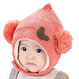 Meilleur reve(メイヤーリーブ)【耳まであたたか＆選べる5色】ベビー キッズ 赤ちゃん 帽子 男の子 女の子 子供 用 かわいい ふわふわ キュート 防寒 柔らか ニット 帽 耳あて ハッ