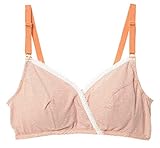 Angeliebe エンジェリーベ マタニティ インナー 授乳 兼用 ブラ トップ 産前 産後 出産準備 授乳ブラ ノンワイヤー ブラジャー パッド付 L オレンジ ボーダー 24150 241506