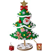 Amazon | FINGOOO クリスマス 雑貨 工作キット ツリー 卓上 置物 DIY