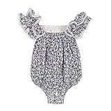 Ochine 新生児　幼児　女の子 ロンパース フローラル レイス　 子供服 0-2歳設定 ノースリーブ カバーオール 出産祝い　4サイズ選べる (L、12-18月)