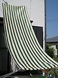 サンシェード 　ストライプターフ(幅100×長さ240)グリーンストライプ