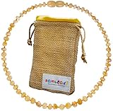 Bambeado Baltic Amber Teething Necklace - Butterscotch Colored for Babies (unisex). From the World's