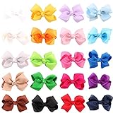Domybestヘアクリップ ヘアピン ベビー ヘアアクセサリー 20点セット カラフル リボン クリップ 前髪クリップ 髪留め 髪飾り　こども 子供 キッズ お宮参り 誕生日 100日記念 こどもの