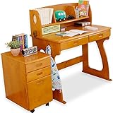 デスク 机 学習机 学習デスク チェスト セット 幅90cm コンパクト ライトブラウン