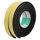 uxcell スポンジテープ 片面シール 防水 厚さ8mm ワイド30mm 長さ2M 2個入り