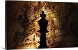 GREAT BIGキャンバスギャラリー‐ King Chess Piece on Oldワールドマップ 72" x 44" 1001434_1_72x44_none