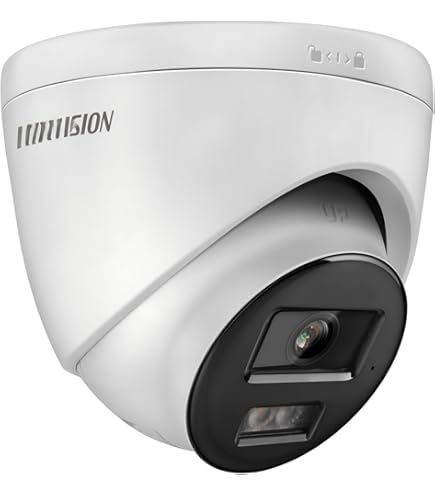 Hikvision 8MP Outdoor Turret Security Camera - Full-Color Night Vision, Person/Vehicle Detection, Two-Way Audio