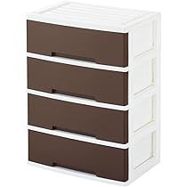 無印良品木製チェスト　ブラウン 無印良品 木製チェスト 4段ワイド タモ材突板 ダークブラウン