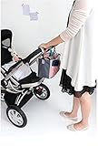 (NANAMI) ベビーカーポーチ バッグインバッグ 車の後部座席 でも使用できる 3way フック付き (ピンク)