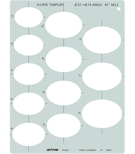 Amazon | ドラパス 楕円定規セット E250N ケース入 専門家用 31250N