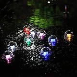 水中ソーラーledライト フローティング カラフル水中ライト風景ライト ボール型 お風呂ライト ソーラー防水LEDライト 水族館LED照明 池/プール LEDライト 水槽花瓶金魚鉢 カラフルサブマリン