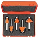 CMT 836.501.11 5-Piece Chamfer Bit Set in Carrying Case, 1/2-Inch Shank, Carbide-Tipped [並行輸入品]