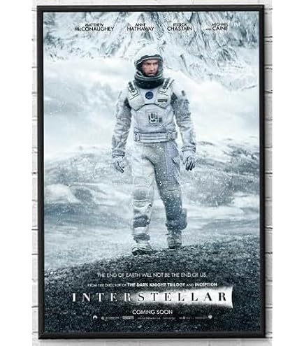 Amazon.co.jp: 【フレーム付-黒-】 映画ポスター インターステラー