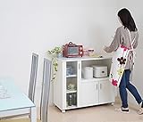 キッチンカウンター 900mm幅 レンジ台付き f-jkp-fap0017wh ホワイト色