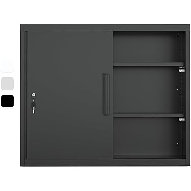 Amazon.co.jp: DEWEL 鍵付き キャビネット幅900×奥行400×高さ750mm