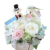 花由 プリザーブドフラワー ブライダルベア付☆Something for you ブリザードフラワー 結婚祝い プレゼント お祝い