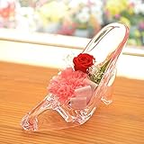 [florence du]母の日ギフト プリザーブドフラワー ピンクカーネーション&赤バラ ハイヒールアレンジメント ガラスの靴　花 ギフト フラワーギフト 結婚 誕生日 プレゼント シンデレラ 母の