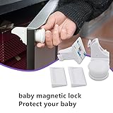 Safety Baby磁気ロック磁気Baby Proofキャビネット、引き出しロック( 4ロック+ 1キー）by laukowind