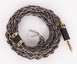 【JSHiFi-金烏】QDC4.4mmリケーブル 8N単結晶銅銀メッキ＋希土銅＋単結晶銅パラジウムメッキ線材 4.4mmバランスイヤホンアップグレードケーブル 中華QDCイヤフォン交換ケーブル (QDC4.4mm)