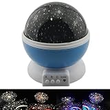 ベビープロジェクタ、カラフルなStarry Sky Star Night Lightsプロジェクタ回転コスモスランプwith USBアダプタ子供の誕生日ギフト最適(ブルー)