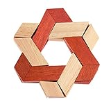 Domybest木製パズル 木製 知育玩具 立体孔明ロック ダブルクロスケージ 伝統知育玩具 子供と大人 3D立体パズル 手と目の協調を鍛え