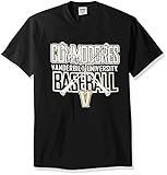 NCAA Vanderbilt Commodores Baseball Bats半袖快適カラーTシャツ、Large、ブラック