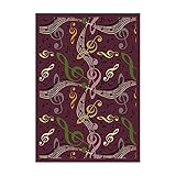 Joy Carpets Kid Essentials Music & Special Needs Virtuoso Rug Plum 5'4 x 7'8 [並行輸入品]