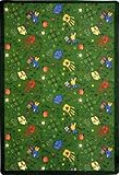 Joy Carpets Playful Patterns Children's Scribbles Area Rug, Green, 5'4" x 7'8" by Joy Carpets [並行輸入品