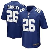 新しいYork Giants Saquan BarkleyナイキユースBoys Game Jersey – ブルー Youth Large(14-16)
