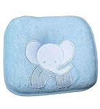 新生児ベビーアンチロールピロー防止フラットヘッドピローブルーエレファント