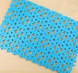 DIYスプライシングノンスリップバスルームシャワーバスマット抗菌カビ/金型Resistant livebycare Bathing浴槽風呂キッチンラグマットパッド 1 PCS ブルー LC_KD_P0
