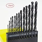 コバルトクロスチタンドリル。ステンレス板金などの木材に適しています（13pcs）