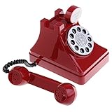 monkeyjackレトロプラスチックシミュレーション電話コイン紙幣保存ポットfor Kidsギフトレッド